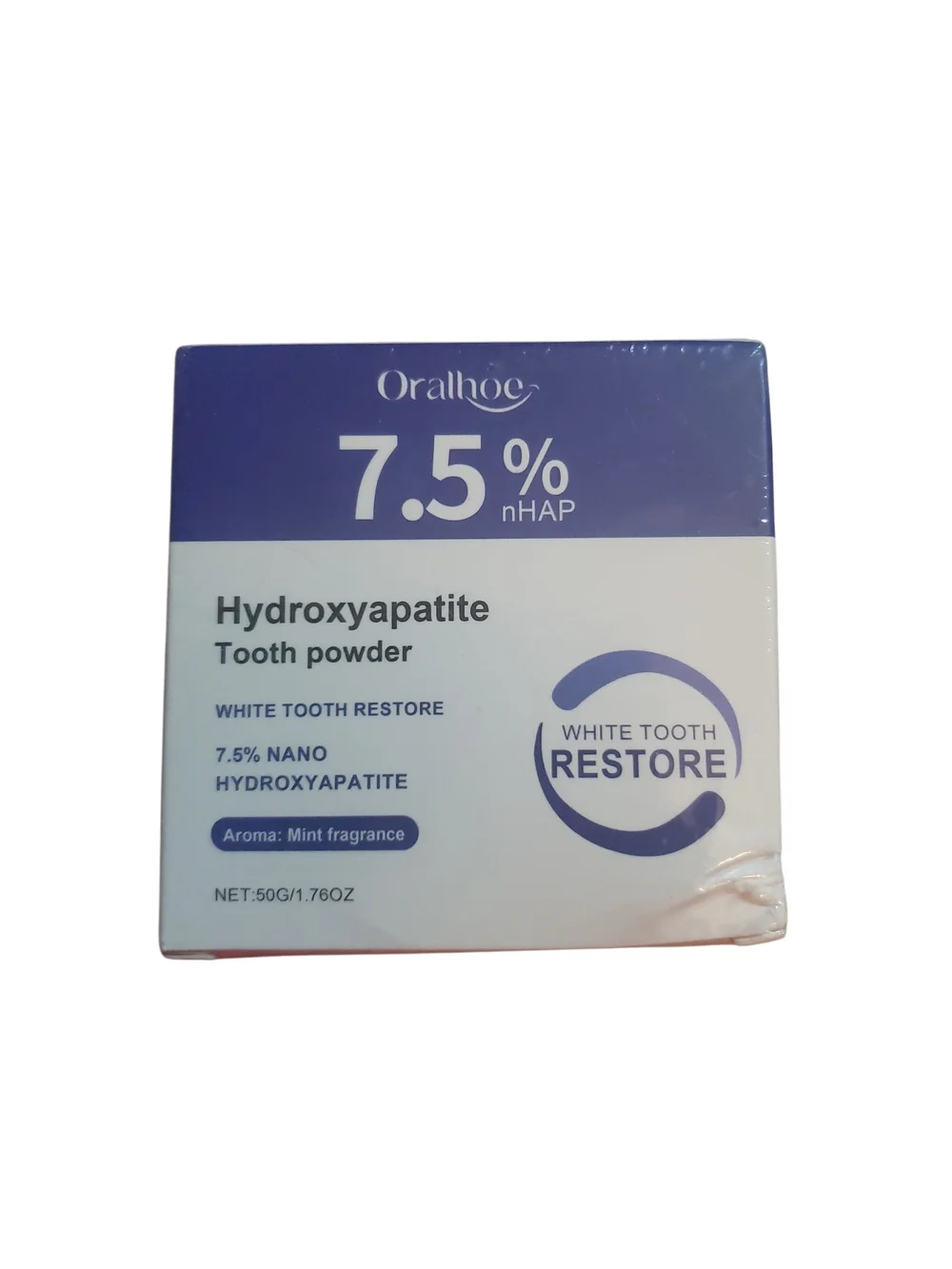 7.5% Hydroxyapatite White Tooth Restore Powder - Purple/White